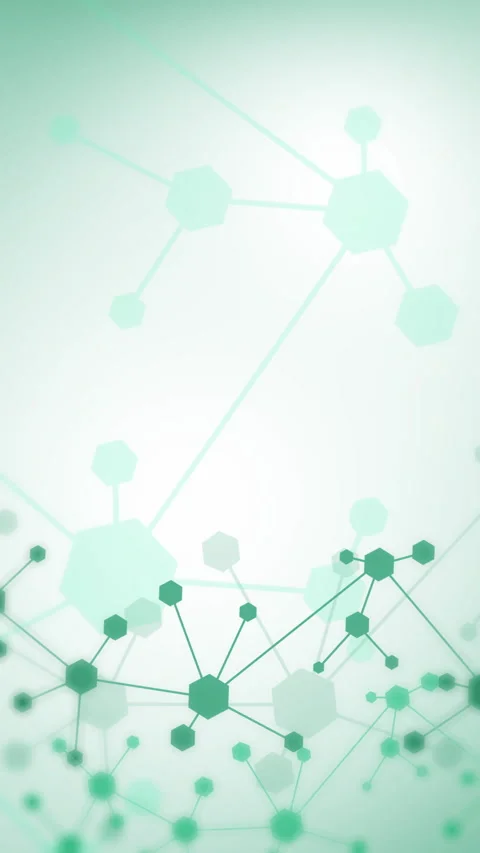 Abstract green digital pattern with geometric shapes. Stock Footage 327774330