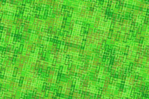 Abstract green digital pattern with lines and squares Stock Photos