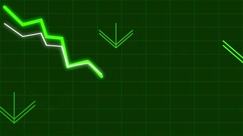 Abstract Green Digital Radar Screen with Moving Geometric Arrows Stock Footage 330920191