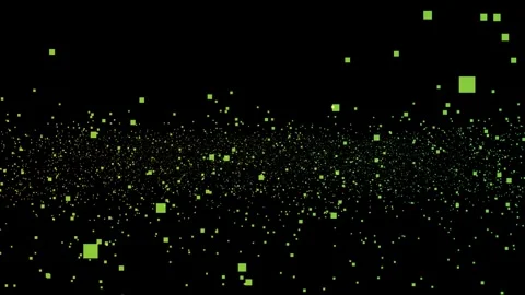 Abstract Green Digital Solar Stream Particles Loop Stock-Footage 330860692