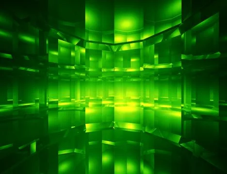 Abstract green digital space background Stock Illustration