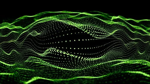 Abstract Green Digital Wave Stock Footage 289110683