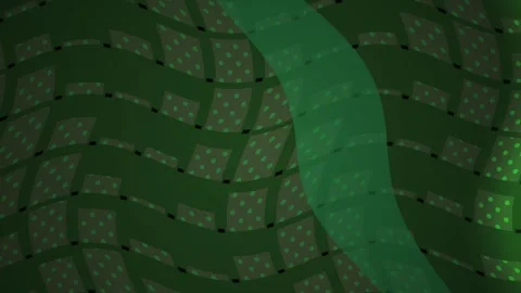 Abstract Green Digital Wave Motion Background with Glowing Light Effect. Stock Footage 340517942