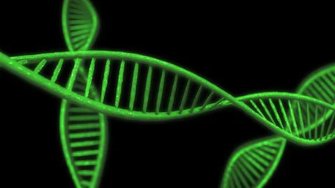 Abstract Green DNA background. Technology concept. 3D Rendering 스톡 일러스트