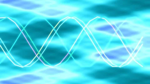 Abstract Green DNA Helix Waves - Science Technology Background Stock Footage 331717106