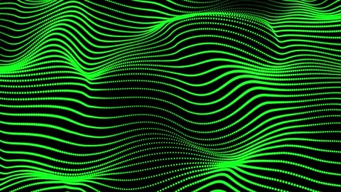 Abstract green dot line with a dynamic wave. Abstract digital particle and .. Stock Footage 291941963