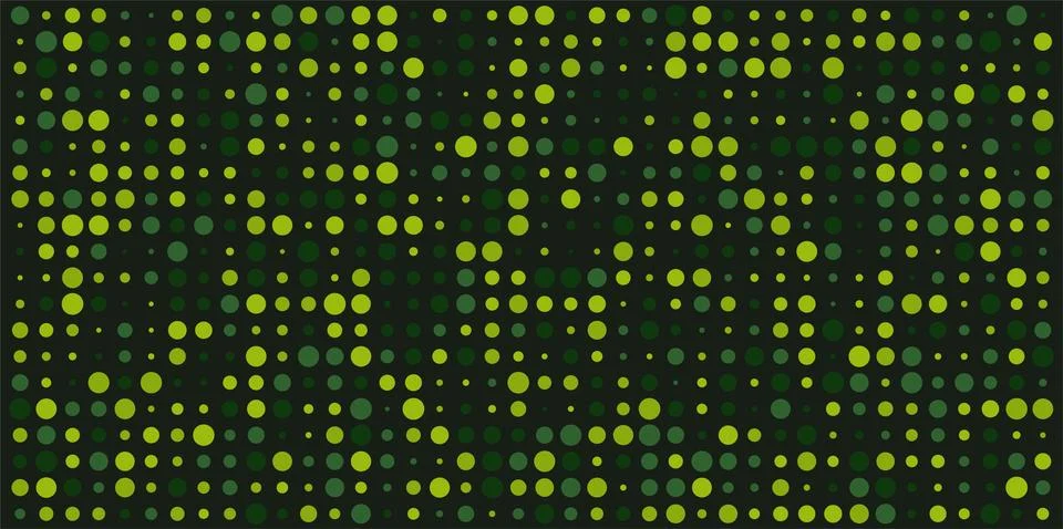 Abstract Green Dot Pattern on Dark Background with Dynamic Digital Design 스톡 일러스트