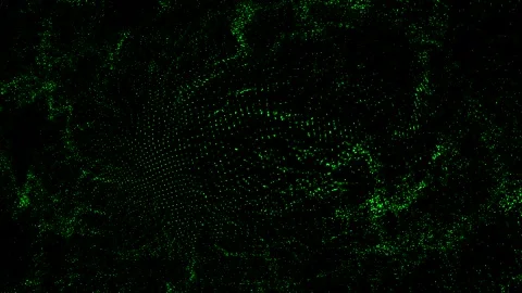 Abstract Green Dots on Black Background Stock Footage 289117743