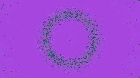 Abstract green dots forming a circular shape Stock Illustration