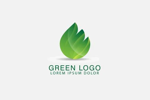 Abstract green drop usable for nature logo design vector illustration Stock Illustration