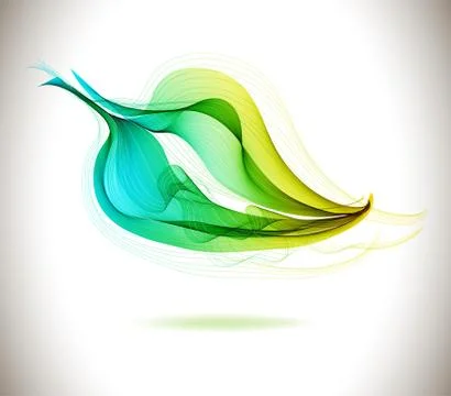 Abstract green eco leaf Stock Illustration