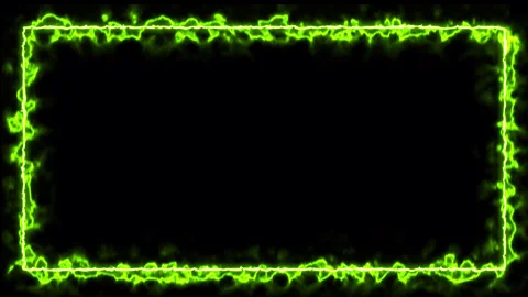 Abstract green electric lightning frame loop video Vídeo Stock 343915187
