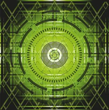 Abstract green element over black background Stock-Illustration