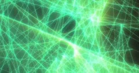 Abstract green energy lines triangles magical bright glowing futuristic hi-.. Stock Illustration