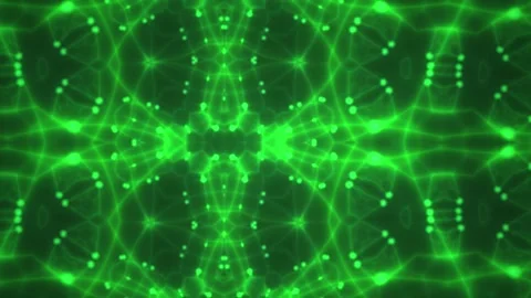 Abstract Green Energy Network Flowing Through Digital Space. Stock Footage 334484184