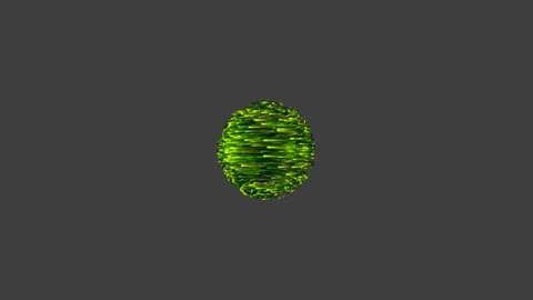 Abstract green energy orb rotating in center, futuristic digital glow motion. Video stock 341770771