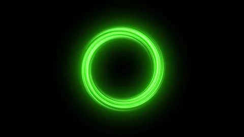 Abstract green energy vortex neon lime glowing light uniform rotation 스톡 동영상 336023971