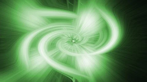 Abstract green explode in deep space Stock Illustration