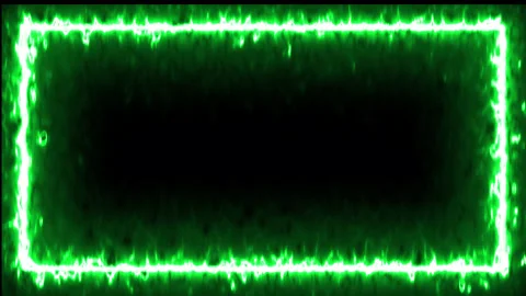Abstract green fire plasma glowing frame loop video Stock-Footage 343956532