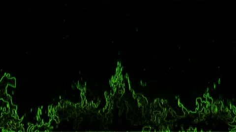 Abstract Green Flames On A Black Background Stock Footage 131331715