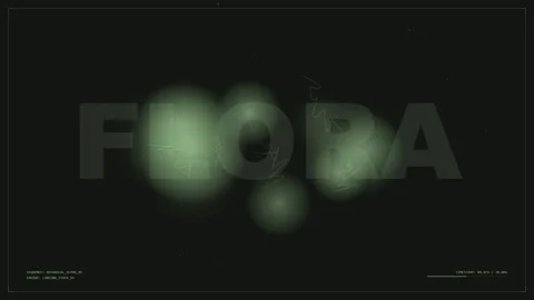 Abstract Green Flora Bloom, Digital Smoke Cloud, Particles, Dark Background.. Stock Footage 346661940