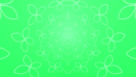 Abstract Green Floral Pattern Stock Footage 289130922