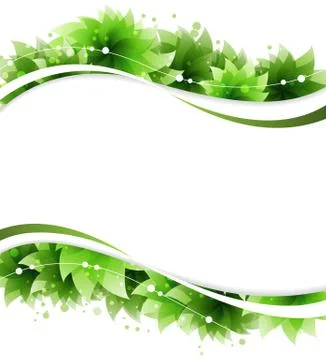 Abstract green flowers Illustrazione stock