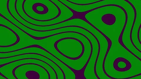 Abstract green fluid lines flow pattern background seamless liquid design Stock Footage 342159427