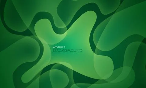 Abstract green fluid liquid geometric design creative technology futuristic b Stock Illustration