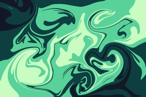 Abstract green fluid pattern with flowing shapes in a modern artistic design Stock Photos