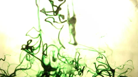 Abstract Green Fluid Strings Background Video stock 64739992