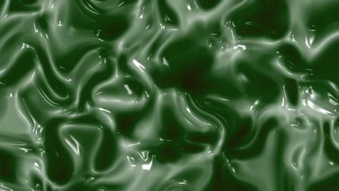 Abstract green fluid texture with smooth waves and reflections, suitable fo.. Stock Footage 309300136