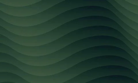 Abstract green fluid wave background. dynamic flowing curves. Stock Illustration