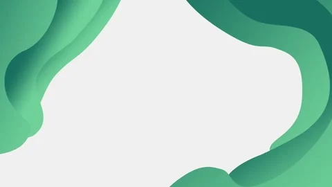 Abstract Green Fluid Waves Background Animation with Copy Space. Stock Footage 339125073