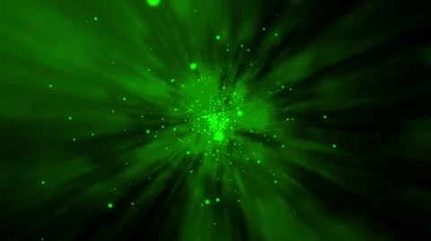 Abstract green flying particles Stock Footage 48363199