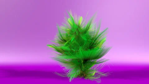 Abstract green form dancing on a pink background Stock Footage 144000348