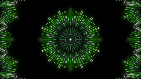 Abstract green form on transparent background, alpha channel, loop Stock Footage 131916251