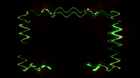 Abstract Green Frame on Black Background Stock Footage 284404630