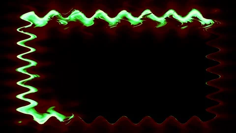 Abstract Green Frame with Wavy Edges Stock Footage 284397216