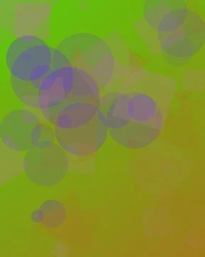 Abstract green geometric background featuring overlapping transparent circl.. Illustrazione stock