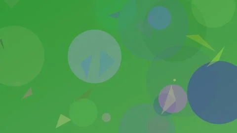 Abstract Green Geometric Background with Overlapping Translucent Circles an.. イラスト素材