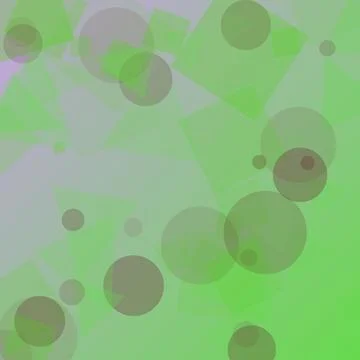 Abstract Green Geometric Background with Overlapping Transparent Circles an.. 스톡 일러스트