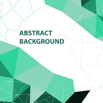 Abstract green geometric background with polygon design Stock Illustration