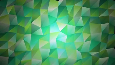 Abstract green geometric background with triangles and light Illustrazione stock