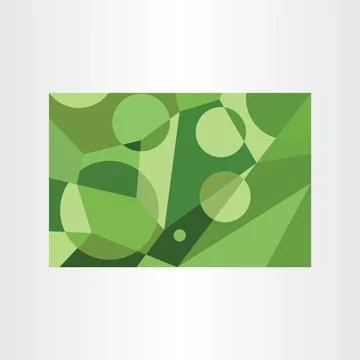 Abstract green geometric background vector element Illustrazione stock