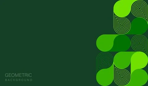 Abstract Green Geometric Background Vector Illustration Stock Illustration
