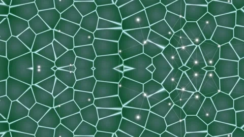 Abstract Green Geometric Cellular Network Background Stock Footage 332787412