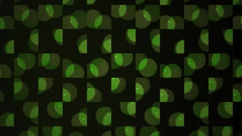 Abstract green geometric grid background with glowing animated circular shape Stock Footage 346342956