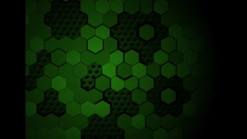 Abstract green geometric hexagonal looping Background Stock Footage 313859423