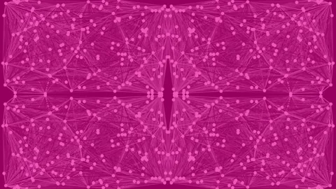 Abstract green geometric pattern background flowing digital network lines Stock Footage 333438088